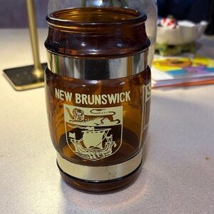 Vintage New Brunswick Amber Glass Mug
